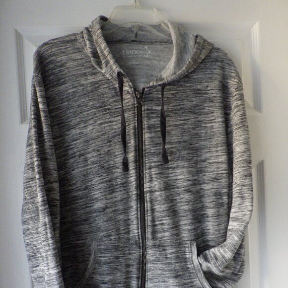 Hanes Women's Hoodie Full Zip Long Sleeve Size Large Pocket Sports Light Weight - Picture 1 of 7